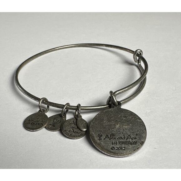 Alex & Ani Silver Tone Claddagh Expandable Bracelet - Picture 2 of 2